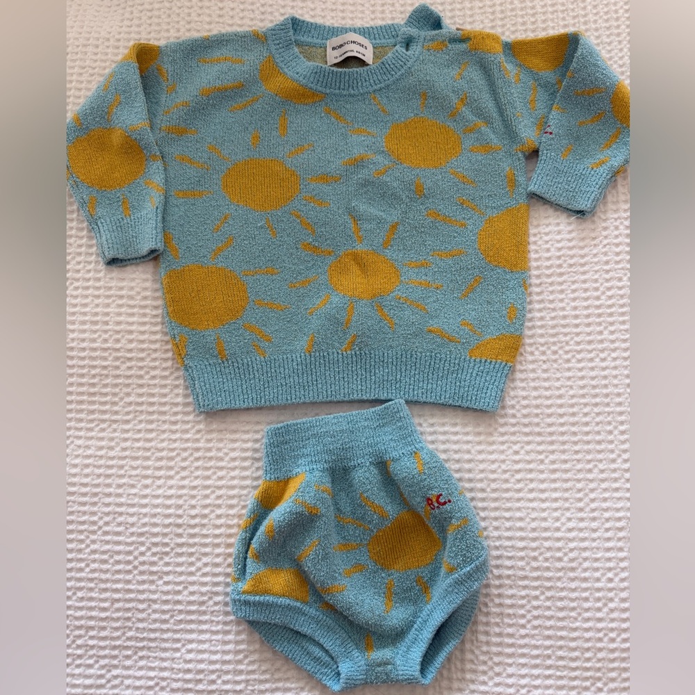 Bobo Choses Sunshine Sweater Bloomer Set 18 24 months